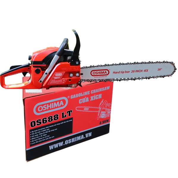 Cưa xích Oshima OS688 LT 58cc Đỏ-đen 2 thì