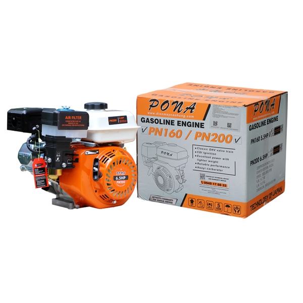 Động cơ nổ Pona PN200 6.5HP Cam-trắng-đen 4 thì