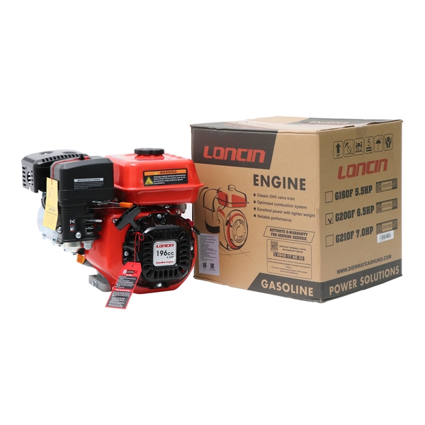 Động cơ nổ Loncin G200F 6.5HP Đỏ 4 thì