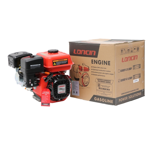 Động cơ nổ Loncin G200F-C 6.5HP Đỏ