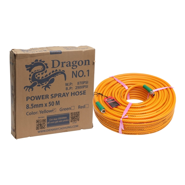 Ống nhựa PVC Dragon No.1 8.5mm x 50m Vàng