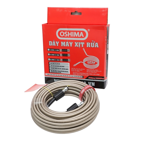 Dây xịt rửa Oshima 6.0mm x 20M Xám