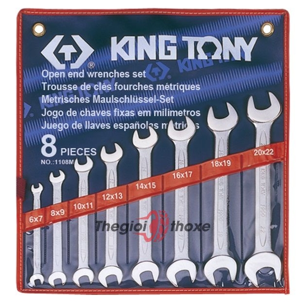 Bộ cờ lề 2 đầu miệng Kingtony 6-22mm 1108MR - 8 Chi tiết