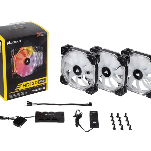 FAN CASE CORSAIR HD120 RGB (3 FAN + HUB) NEW