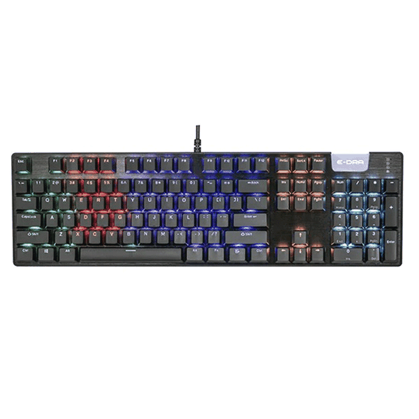 BÀN PHÍM CƠ E-DRA EK312 BLACK RAINBOW BLUE SWITCH