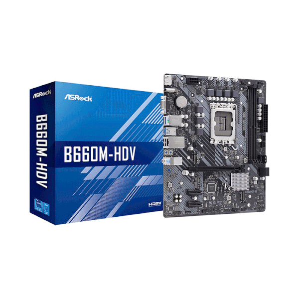 Main ASROCK B660M-HDV (Intel B660, Socket 1700, M-ATX, 2 khe RAM DDR4)