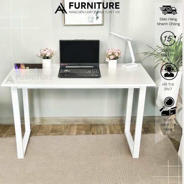Bàn Gỗ Để Máy Tính Basic Style Size Lớn 120cm x 60cm - Bàn Học Tập Văn Phòng Tối Giản | Mã U02 | Nội Thất Anh Hoàng