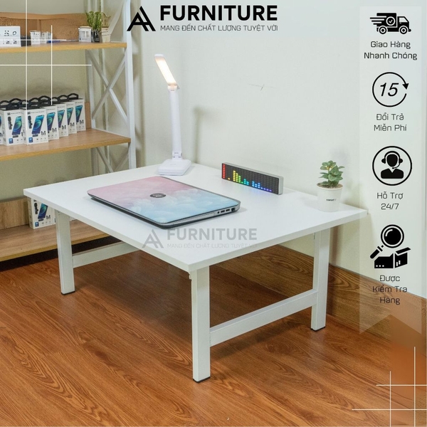 Bàn Ngồi Bệt Gỗ MDF Size 80x60x35cm - Bàn Gập Gọn Chân Tiện Lợi | Mã UH80 | Nội Thất Anh Hoàng