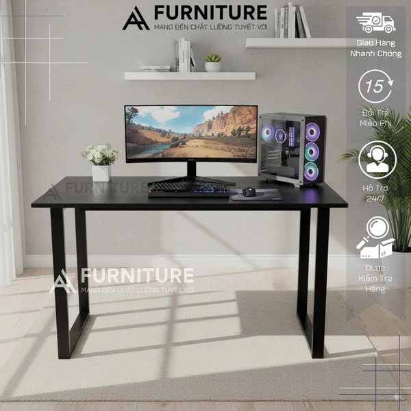 Bàn Gỗ Để Máy Tính Basic Style Size 120x60 Cao 75cm - Bàn Học Tập Văn Phòng Tối Giản | Mã U02 | Nội Thất Anh Hoàng