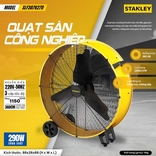 QUẠT CÔNG NGHIỆP STANLEY 30''