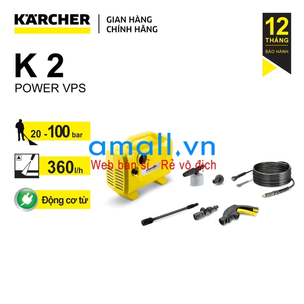 Máy làm sạch áp lực Karcher K2 Power VPS nhập khẩu từ Đức