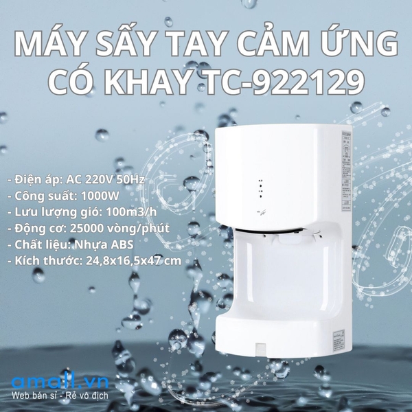 Máy sấy tay cảm ứng có khay cao cấp TC-922129