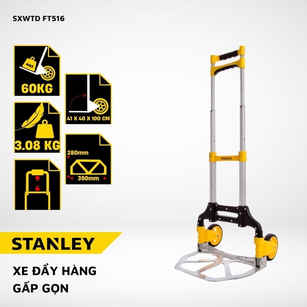 Xe đẩy hàng 2 bánh Stanley FT516