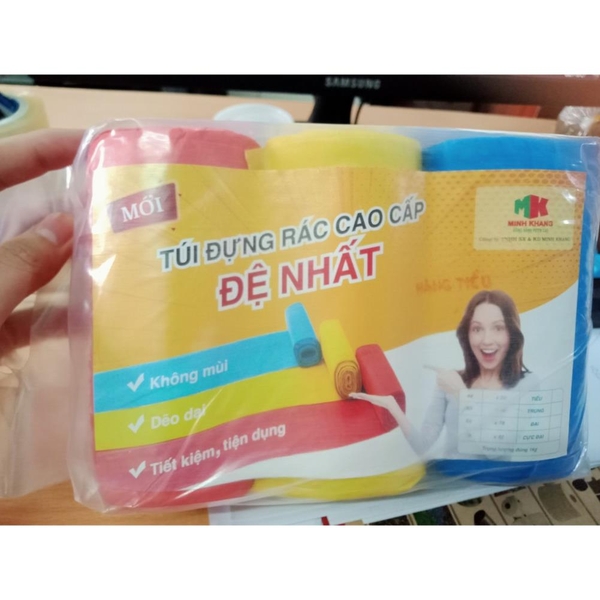 Túi Rác Tự Phân Hủy Đệ Nhất 1kg 3 Cuộn Cao Cấp