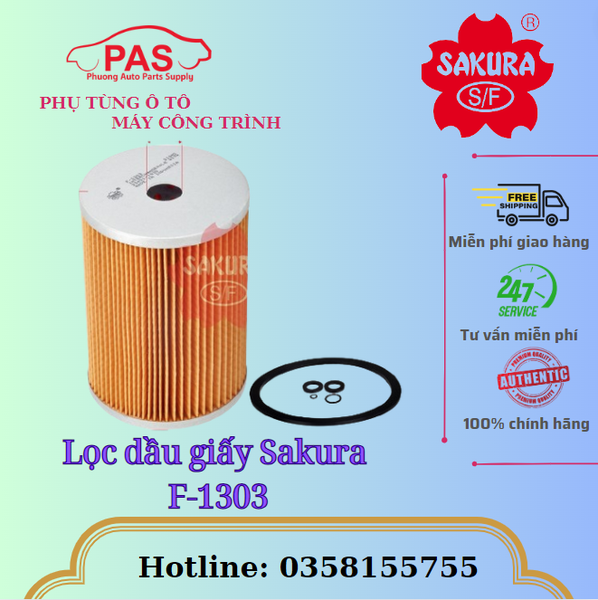 Lọc dầu giấy Sakura F-1303
