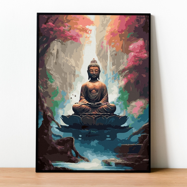 Tranh số hóa Nhiệm màu đã căng khung 40x50cm