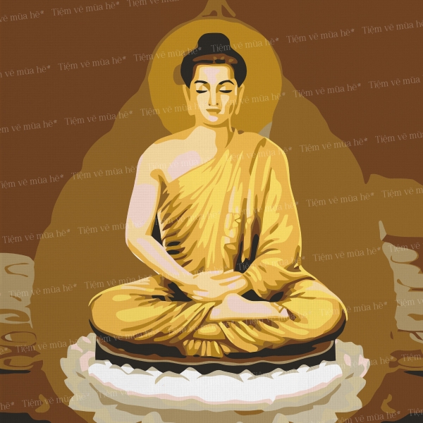 Tranh số hóa 20x20cm - Phật thiền định
