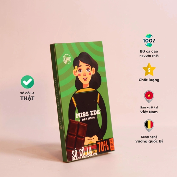 Sô cô la ĐEN - DAK NONG 70% - 60g