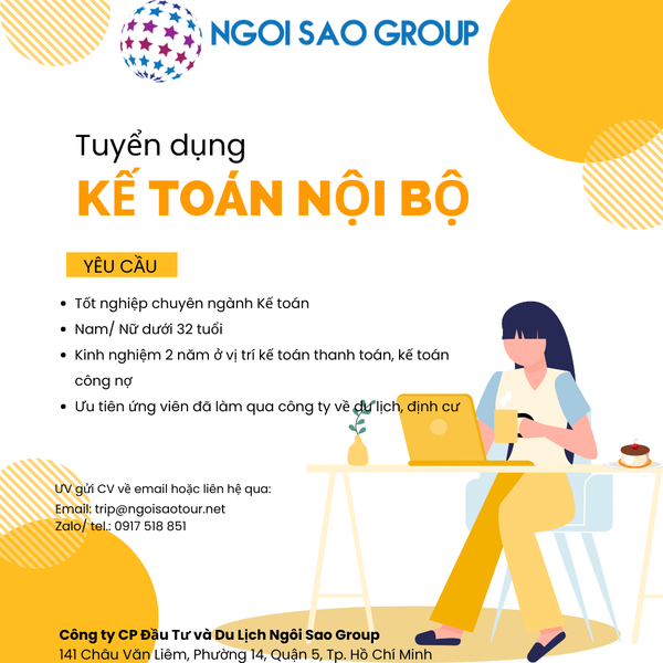 Tuyển Dụng Công Việc Nhân Viên Kế Toán Nội Bộ