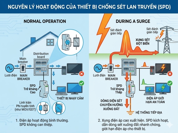 Chống Sét Lan Truyền Cho Hệ Thống Điện AC Và DC