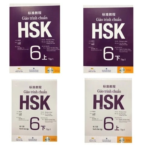 Combo Giáo Trình Chuẩn HSK 6 Bài Học và Bài Tập ( Trọn Bộ Tập 1-Tập 2)