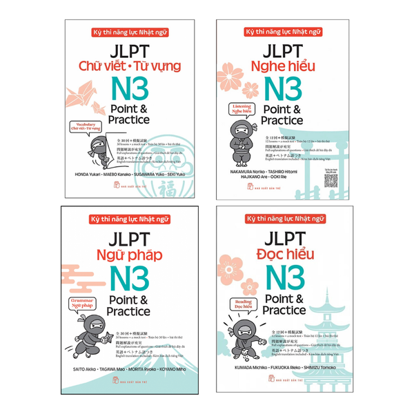 Bộ 4 Cuốn Sách Kỳ Thi Năng Lực Nhật Ngữ - JLPT N3 Point & Practice