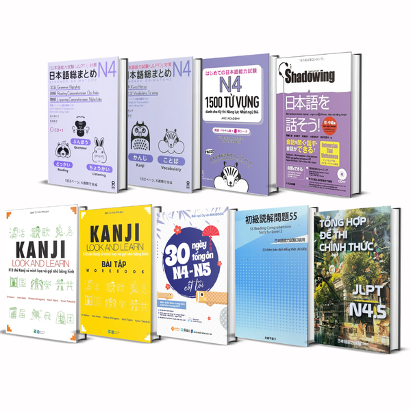 Combo Sách Học và Luyện Thi Toàn Diện JLPT N4