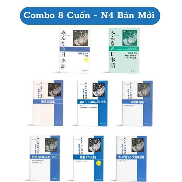 Trọn bộ combo sách minna no nihongo N4