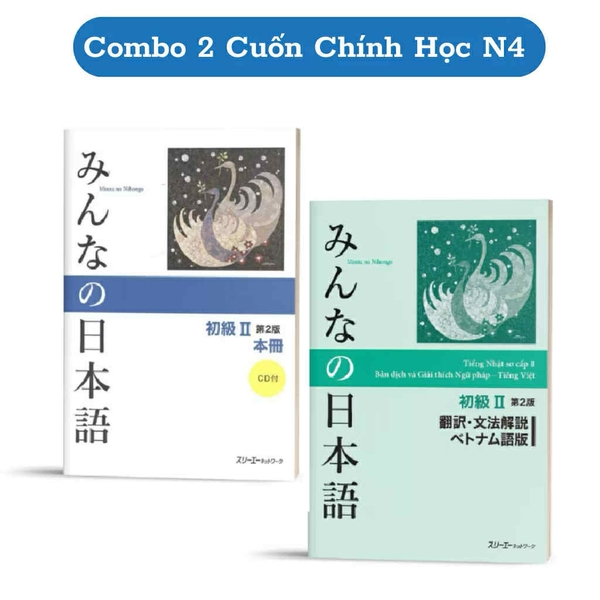 Combo Minnano Nihongo sơ cấp 2: Sách Giáo Khoa + Sách Bài Tập