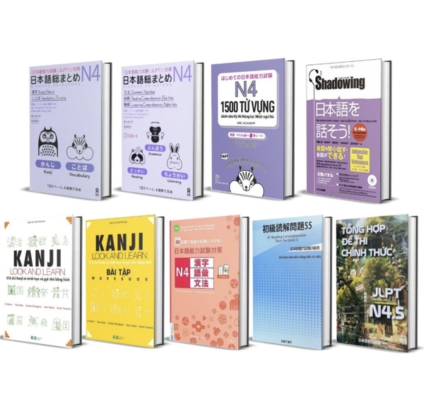 Combo Sách Học và Luyện Thi Toàn Diện JLPT N4