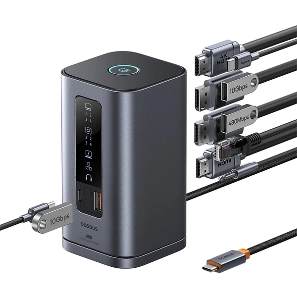 Hub Mở Rộng Đa Năng Baseus Spacemate Series 11-in-1 Docking Station WIN Version ( xuất 3 màn hình mở rộng MST cho Windows )