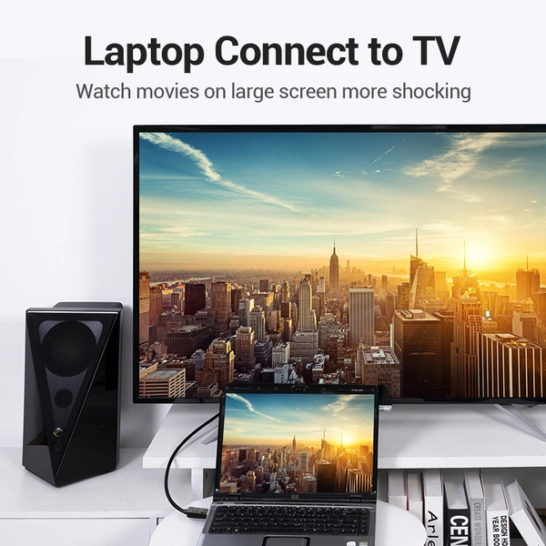 Cáp Chuyển DP to VGA 1080p VENTION HBL (1080p@60Hz)