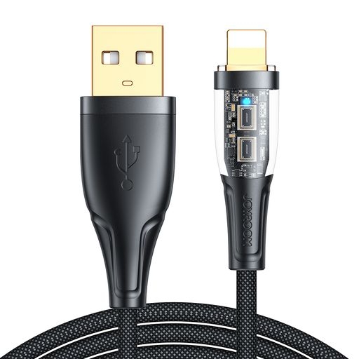 Cáp sạc Joyroom S-UL012A3 2.4A USB-A to Lightning Intelligent Power-Off Fast Charging Cable 1.2m-Black