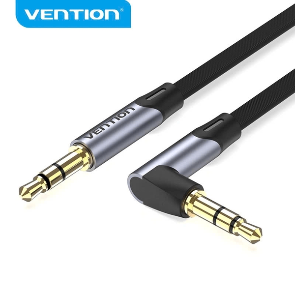 Dây cáp âm thanh chất lượng cao AUX Audio 3.5 Vention Right Angle BANHF (Flat cable, 1M, AUX Cable 3.5mm)