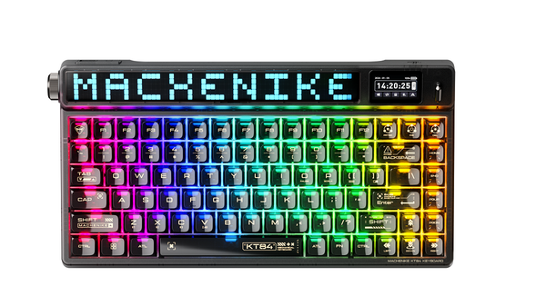Bàn phím cơ Machenike KT84 Retro-Style với 2 màn hình Pixel Screen & Matrix Screen