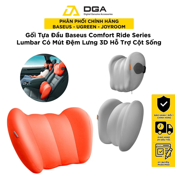 Gối tựa lưng xe hơi Baseus Comfort Ride Lumbar cotton mềm