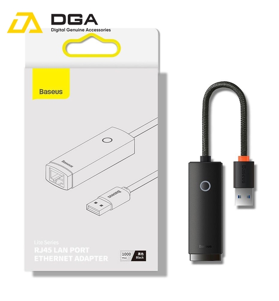 Hub Chuyển Đổi Kết Nối Baseus Lite Series Ethernet Adapter Type C to RJ45 LAN Port