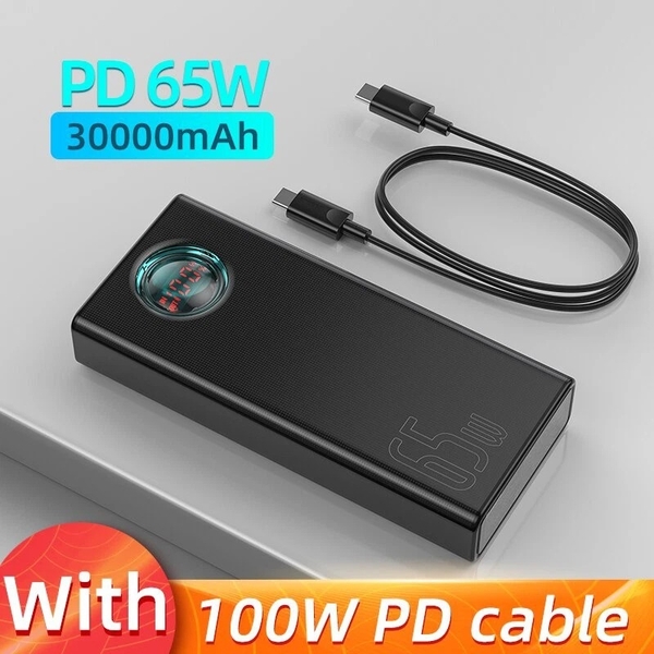 Pin sạc dự phòng 30000 mAh Baseus Amblight 65W Digital Display Quick Charge Power Bank