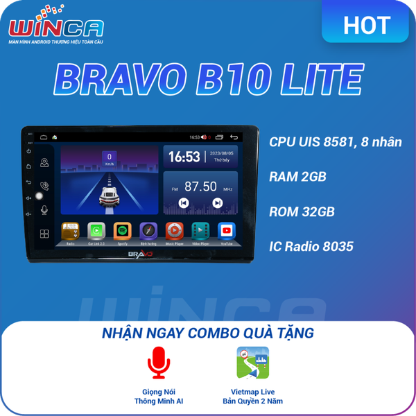 Màn Hình DVD Android Ô Tô Bravo LITE