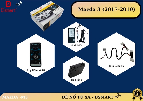 Đề Nổ Từ Xa Mazda 3 (2017-2019) (Chìa 3 nút ấn) - Đề nổ trên chìa khóa zin - Đề nổ 4G trên app