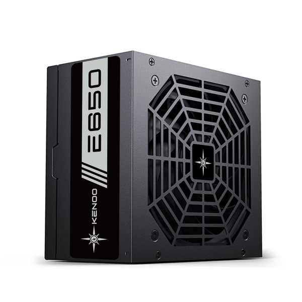 Nguồn máy tính KENOO ESPORT E650 - Màu Đen - Cáp dẹt