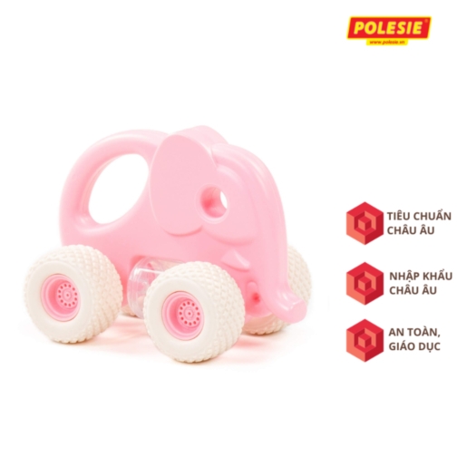 Xe voi con lục lạc Gripcar cho bé - Hồng