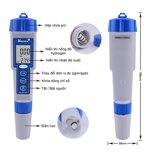 BÚT ĐO HYDROGEN PHÂN LOẠI	Công cụ kiểm tra hàm lượng hydrogen trong nước