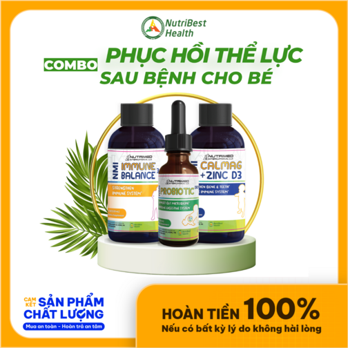 Combo cho bé phục hồi thể lực sau bệnh
