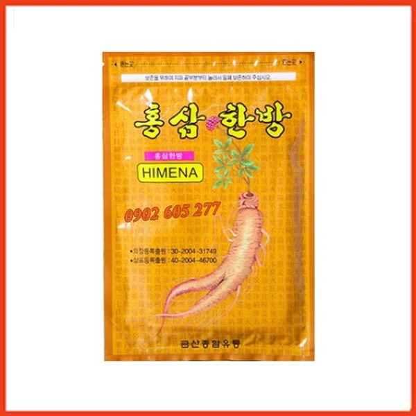 Miếng Cao Dán Hồng Sâm Himena Trị Nhức Mỏi Hàn Quốc