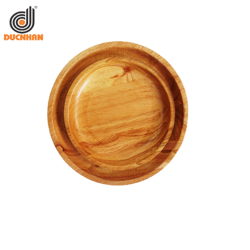  SET 2 KHAY CAO SU TRÒN MÀU TỰ NHIÊN DW104