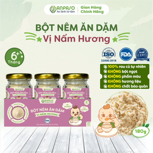 Set bột nêm ăn dặm Anpaso vị măng tây 180g   
