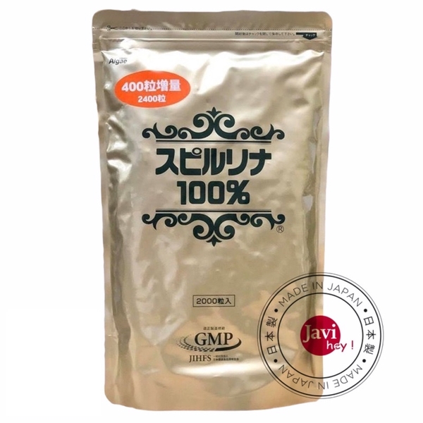 Tảo xoắn Spirulina 2400 viên dạng túi Nhật Bản