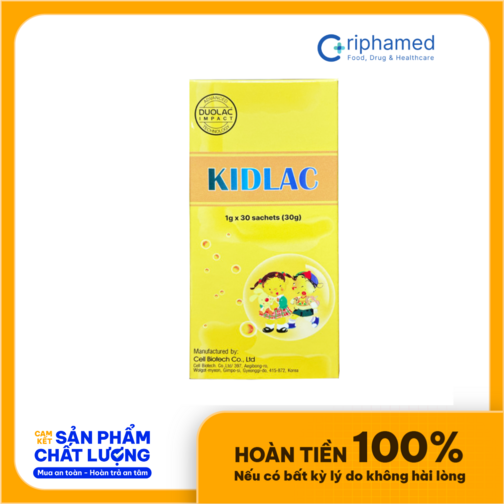 Men vi sinh hỗ trợ tiêu hóa cho trẻ KIDLAC ( hộp 30 gói )