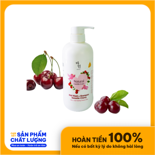 Tắm & Gội Hương Cherry Chín cho bé MINE - Kid Wash & Shampoo Sweetie Cherry